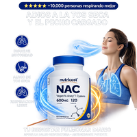 NUTRICOST NAC 600MG (N-ACETYL L-CYSTEINE) – 120 CÁPSULAS VEGANAS